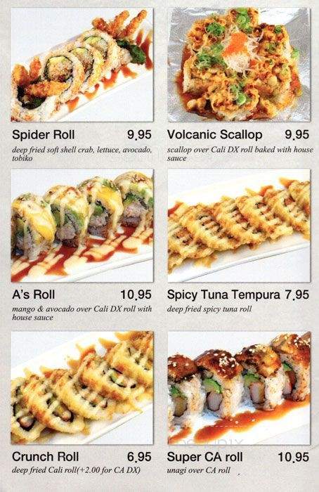 A's Sushi - Newark, CA menu_pic