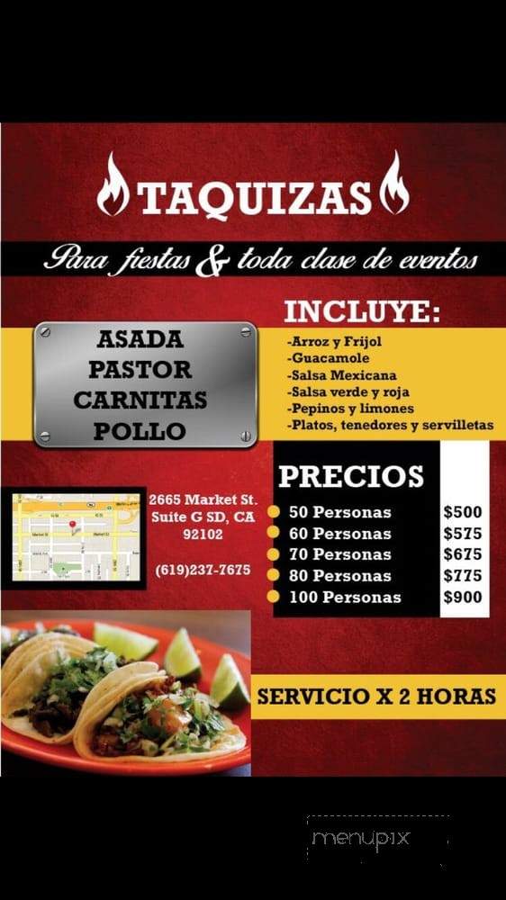 La Cocina de Rosita - San Diego, CA menu_pic