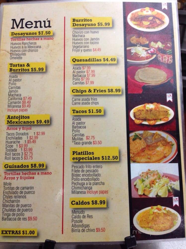 La Cocina de Rosita - San Diego, CA menu_pic