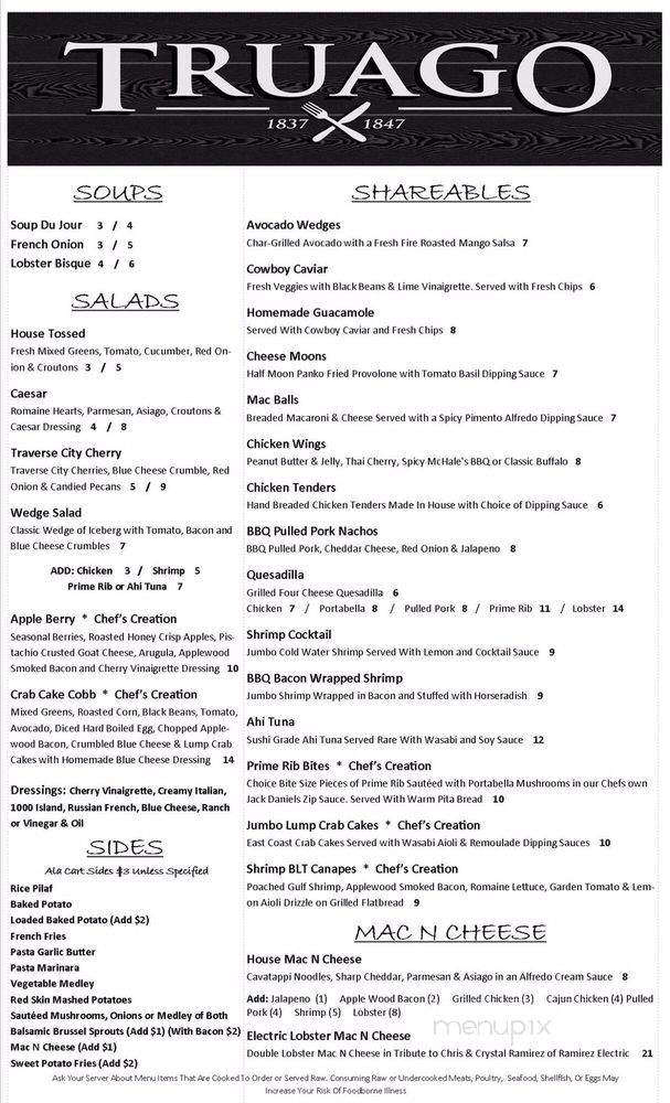 Truago - Trenton, MI menu_pic