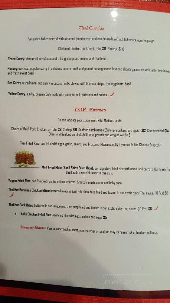 Thai or Pho - Yukon, OK menu_pic