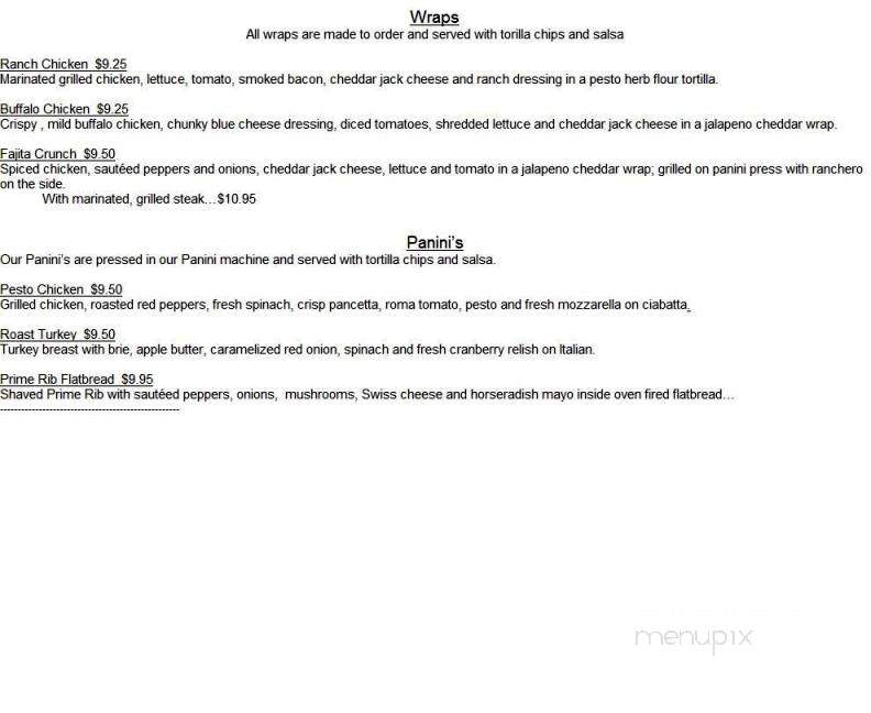 The Club - Massena, NY menu_pic