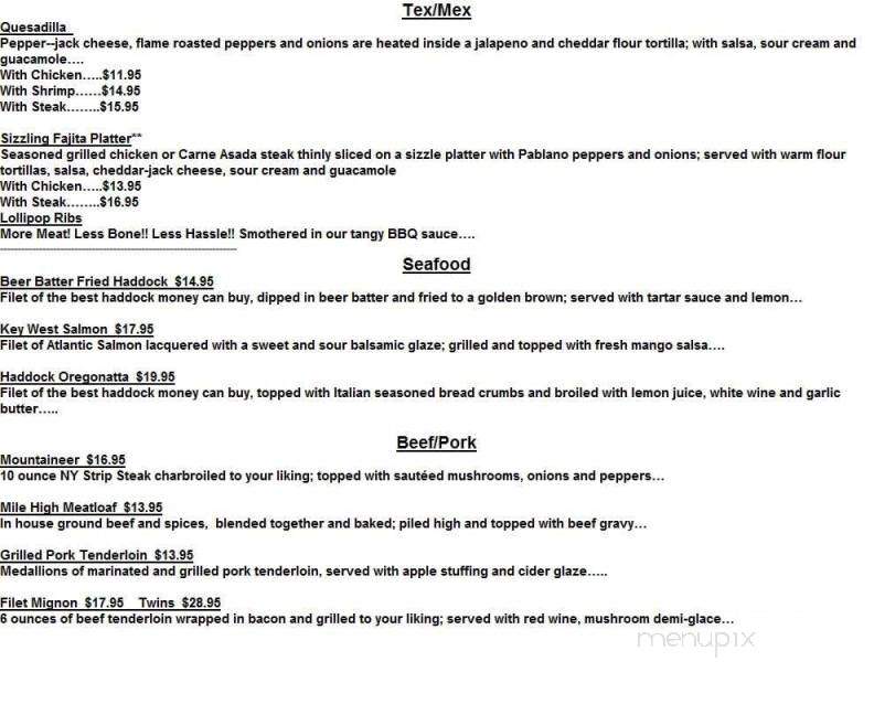 The Club - Massena, NY menu_pic