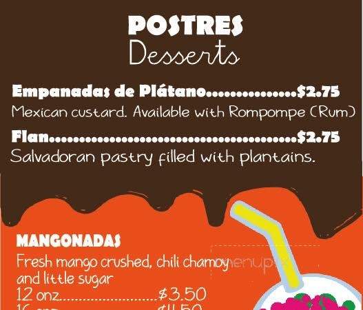 La Flor De Loroco - Everett, WA menu_pic