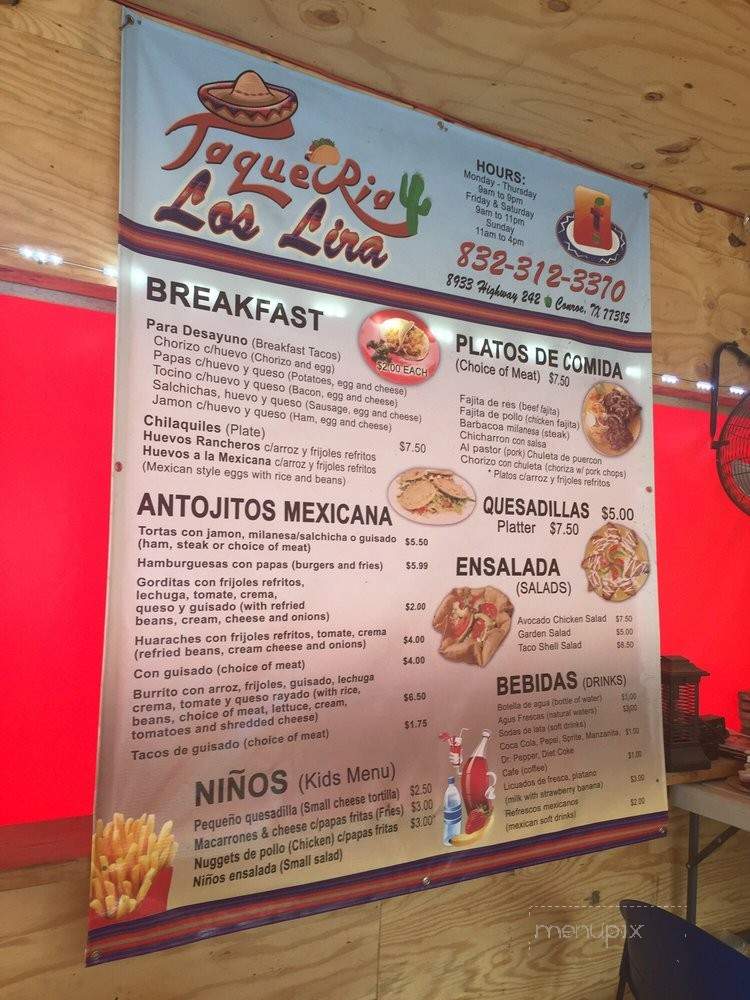 Taqueria Los Lira - Conroe, TX menu_pic
