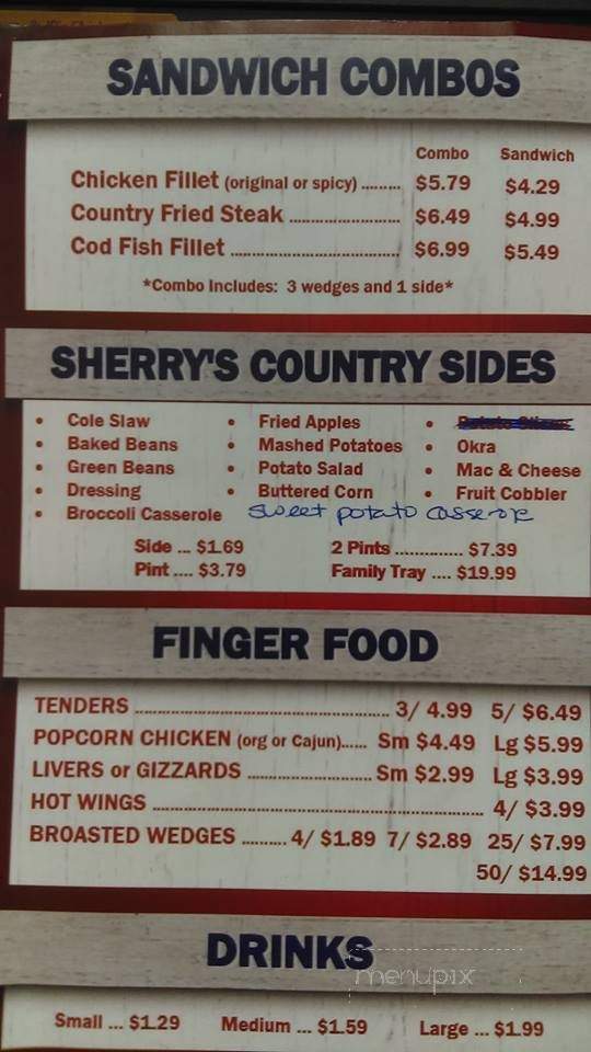 Sherry and Jp's Chicken House - Mountain City, TN menu_pic