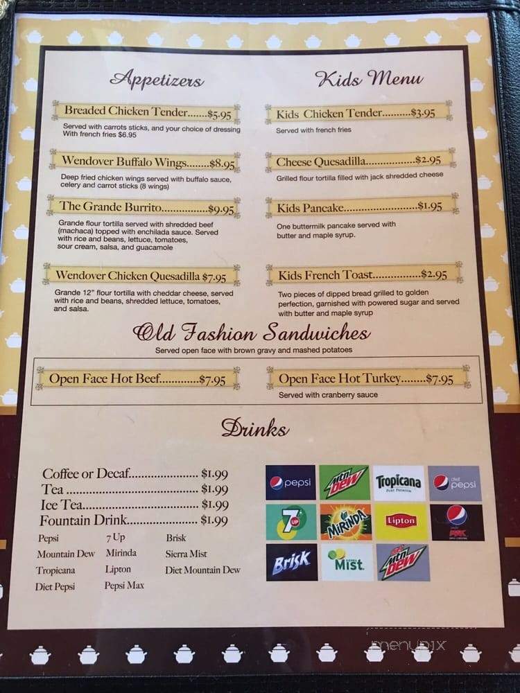 Copper Kettle Cafe - Wendover, UT menu_pic