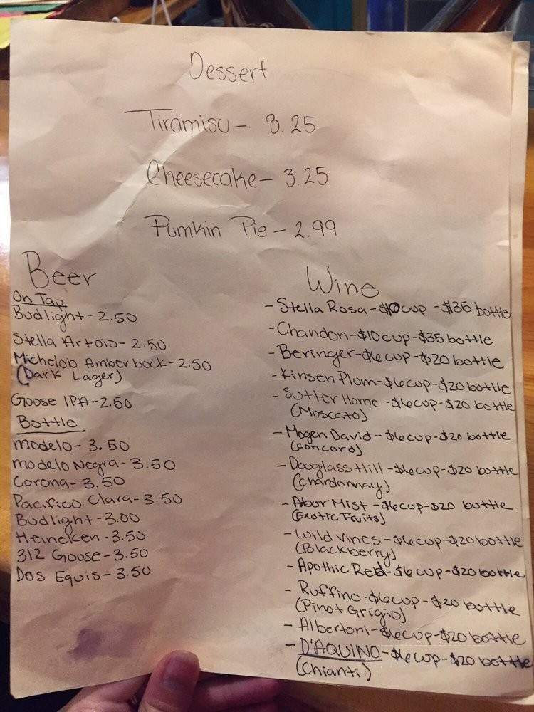 La Vella Villa Grill - Big Bear Lake, CA menu_pic