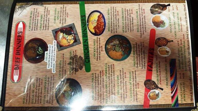Los Cantaritos - Twisp, WA menu_pic