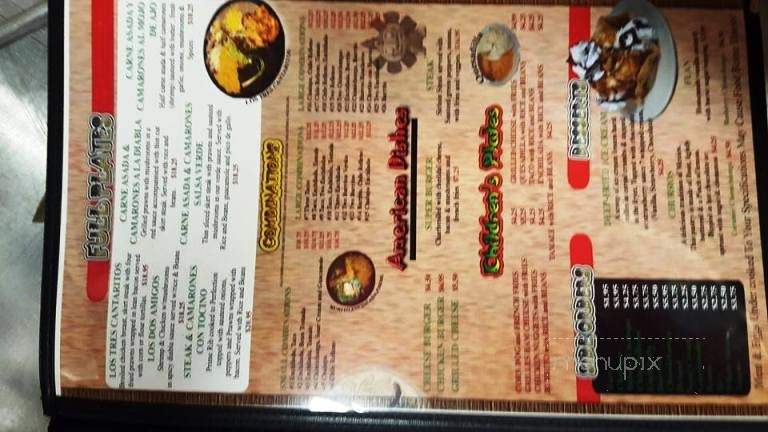 Los Cantaritos - Twisp, WA menu_pic