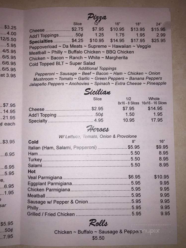 Saldo's Pizzeria - Ormond Beach, FL menu_pic