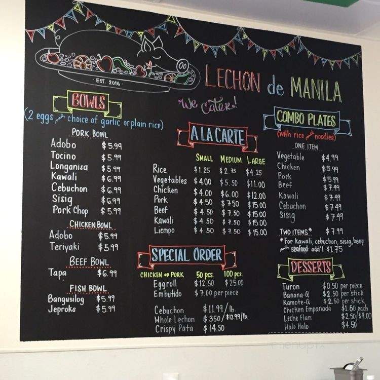 Lechon de Manila - Van Nuys, CA menu_pic