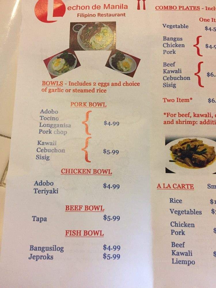 Lechon de Manila - Van Nuys, CA menu_pic