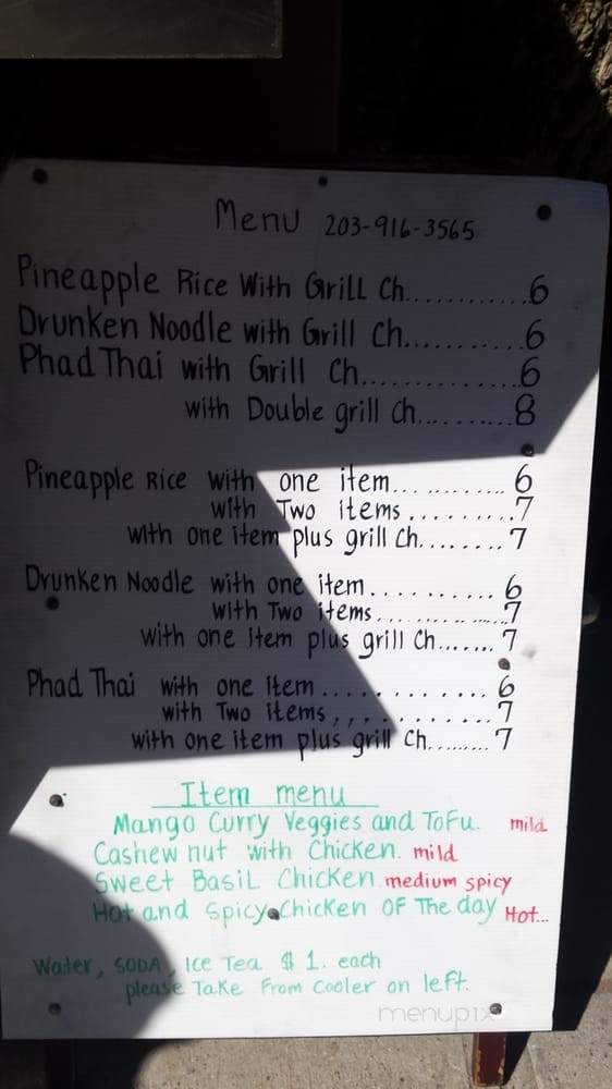 Jasmine Thai Cart - New Haven, CT menu_pic