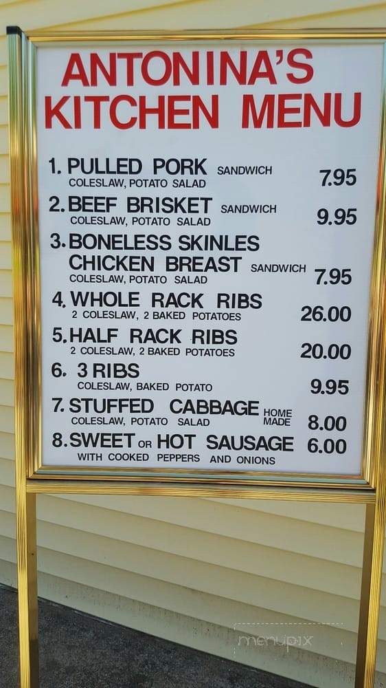 Antonina's Kitchen - Orange, MA menu_pic