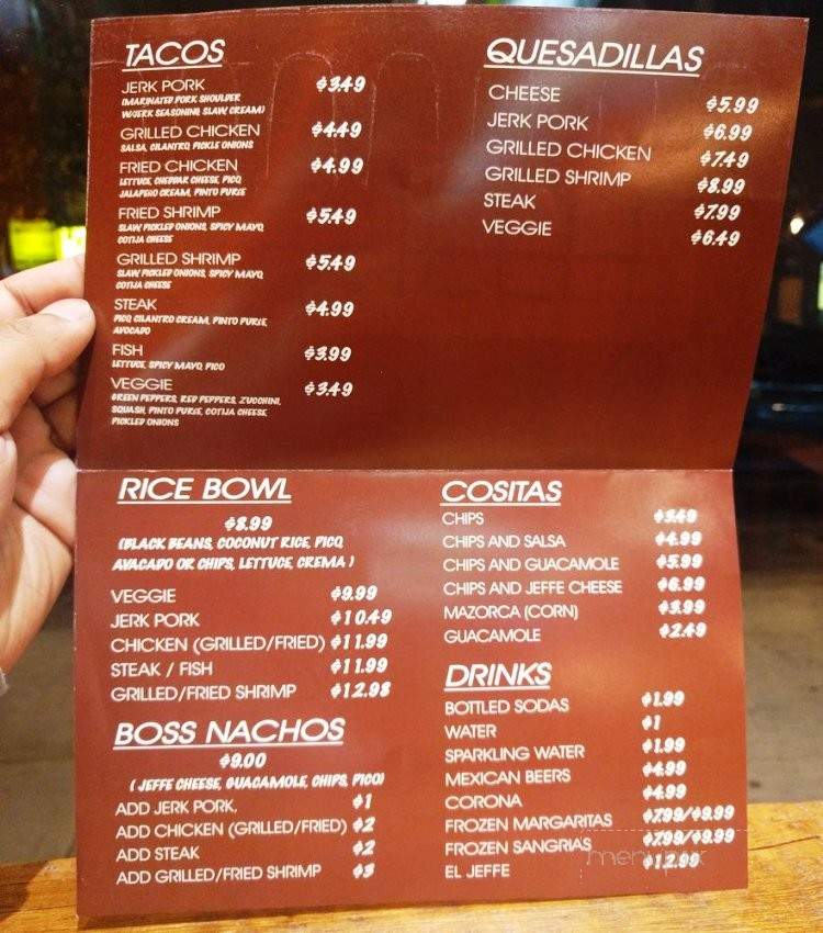 El Jeffe - Brooklyn, NY menu_pic