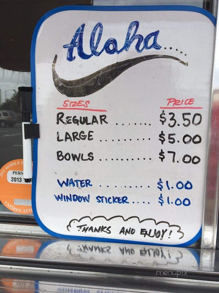 Charlies Snow Shack - Gainesville, FL menu_pic