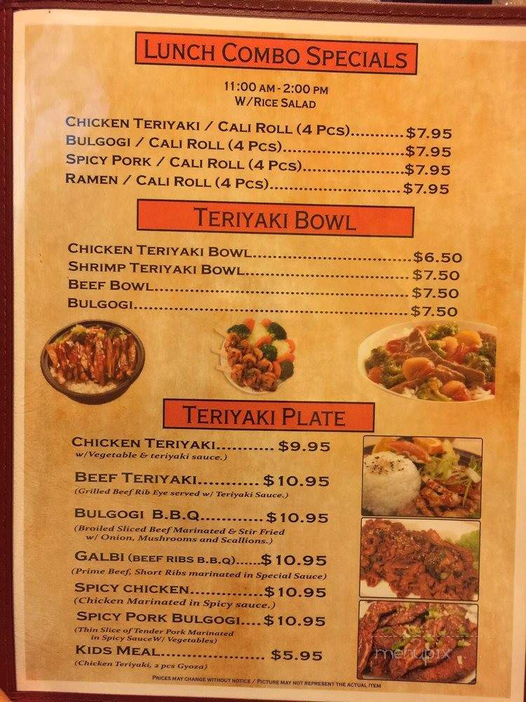 King Sushi - Delano, CA menu_pic