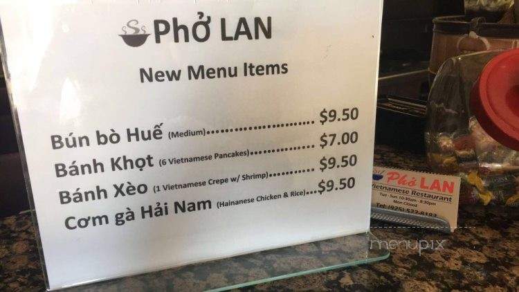 Pho Lan - Antioch, CA menu_pic