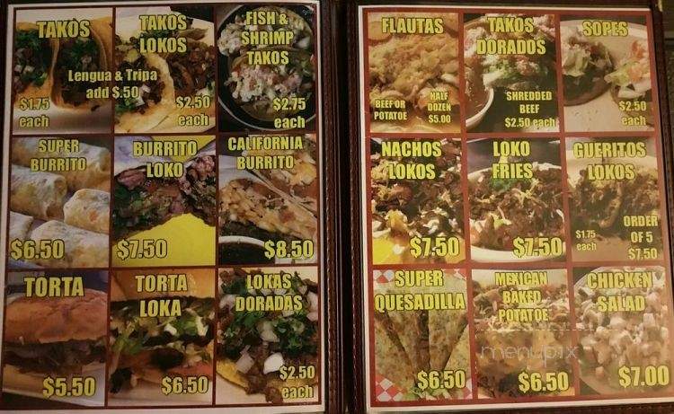 Tako Loko - Yuma, AZ menu_pic