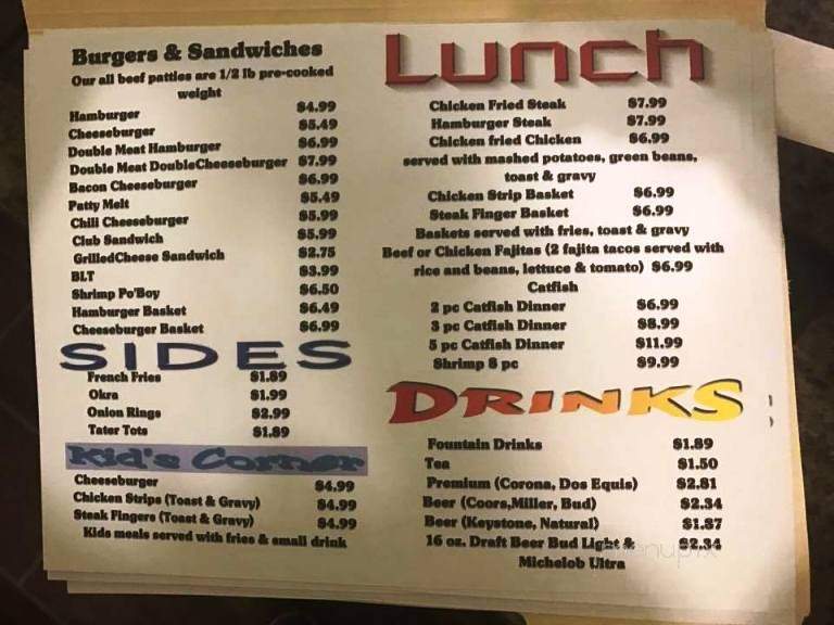 Boomer's Burgers & More - Mineral Wells, TX menu_pic