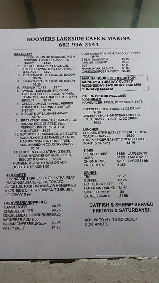 Boomer's Burgers & More - Mineral Wells, TX menu_pic