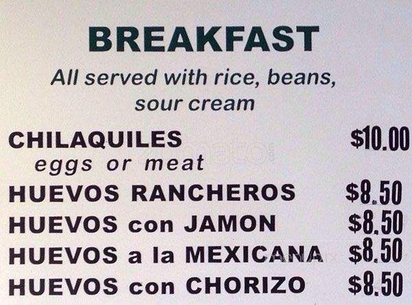 Taqueria Las Palmas - Porter, TX menu_pic