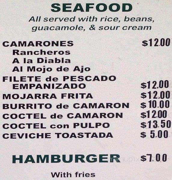 Taqueria Las Palmas - Porter, TX menu_pic