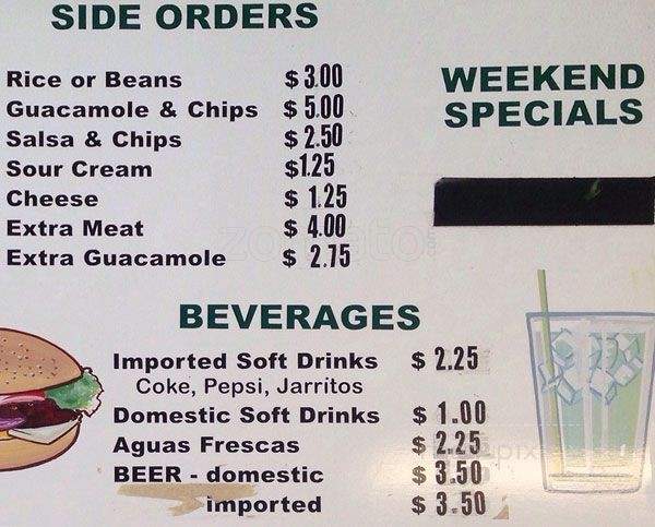 Taqueria Las Palmas - Porter, TX menu_pic