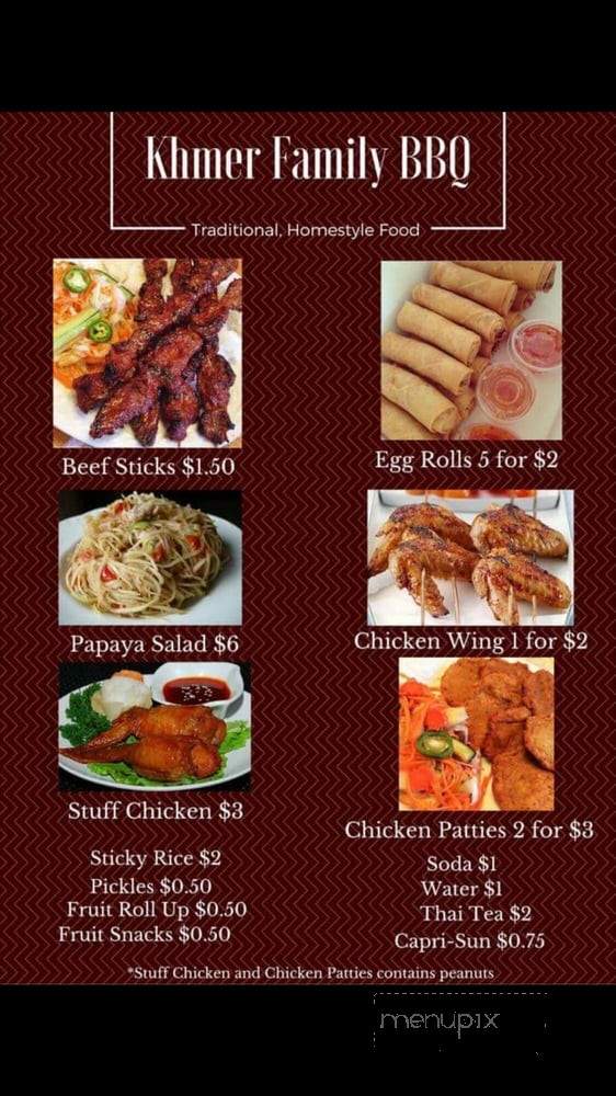 Khmer Family Cafe - Fresno, CA menu_pic