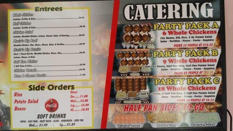 Maria Pollo - Yucaipa, CA menu_pic