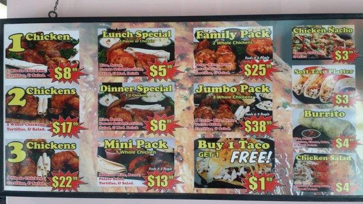 Maria Pollo - Yucaipa, CA menu_pic