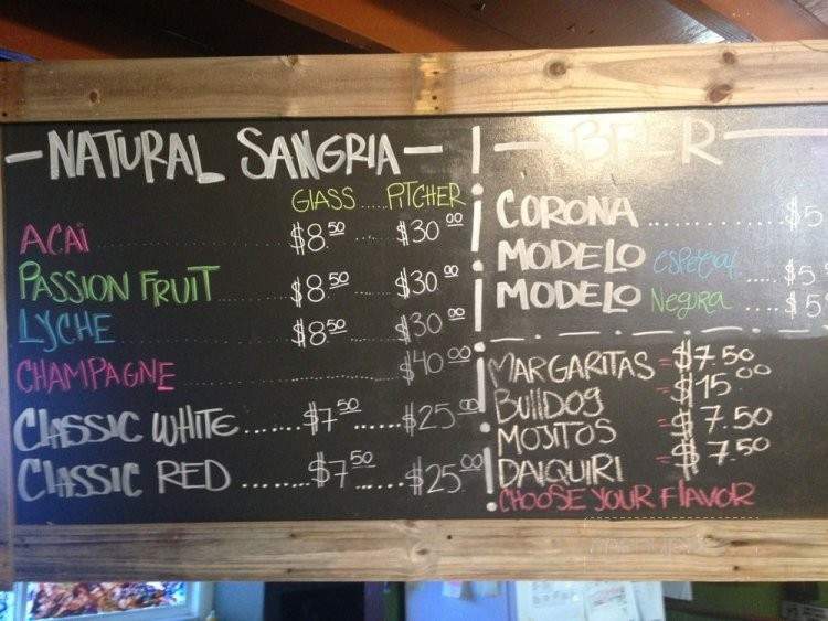 La Frutera Garden Bar - Wilton Manors, FL menu_pic