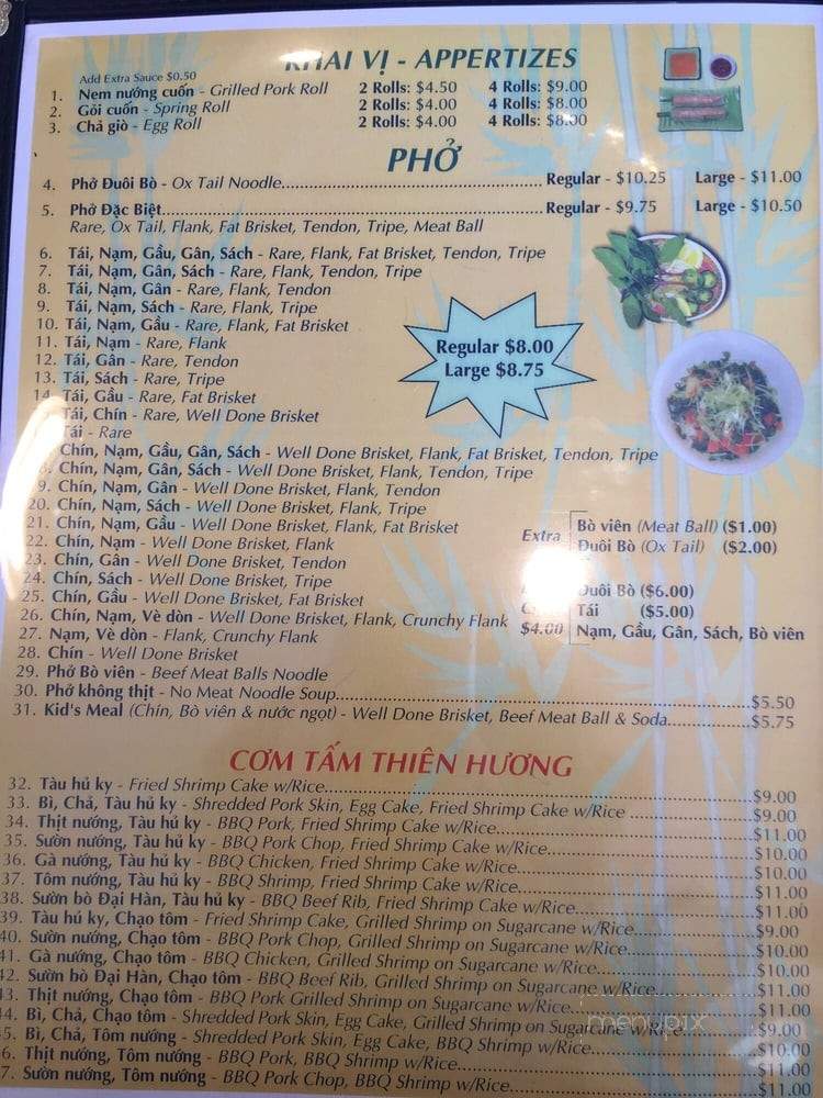 Com Tam Thien Huong - Sacramento, CA menu_pic