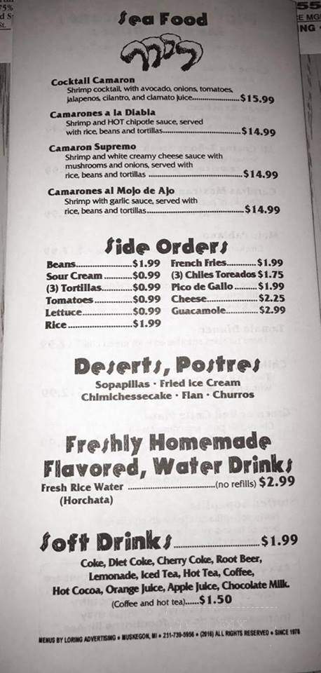 Mi Cocina - Grand Haven, MI menu_pic