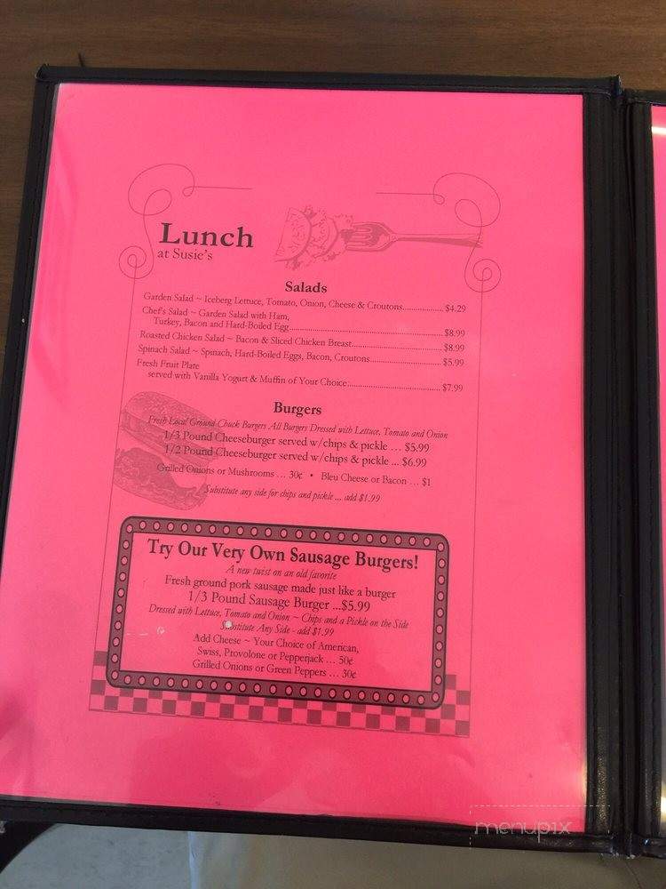 Susie's Homestyle Cafe - Vermilion, OH menu_pic
