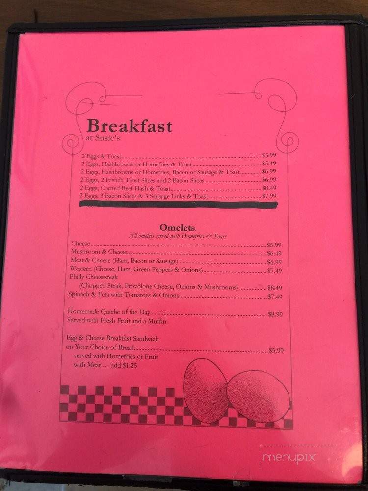Susie's Homestyle Cafe - Vermilion, OH menu_pic