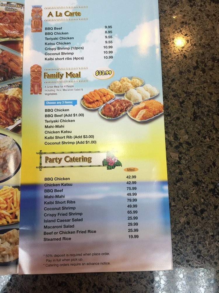 CC Hawaiian BBQ - Lancaster, CA menu_pic