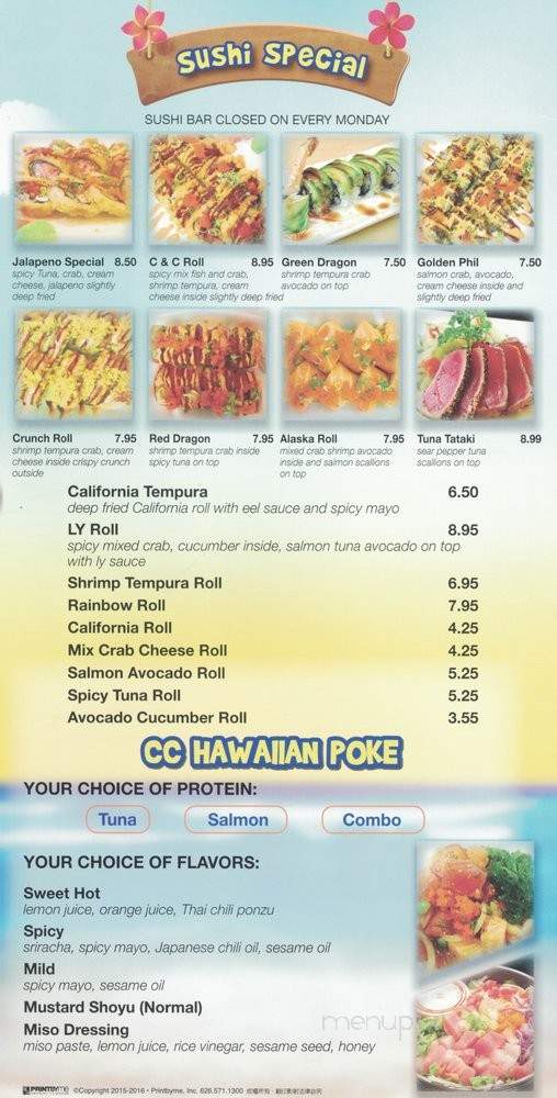 CC Hawaiian BBQ - Lancaster, CA menu_pic