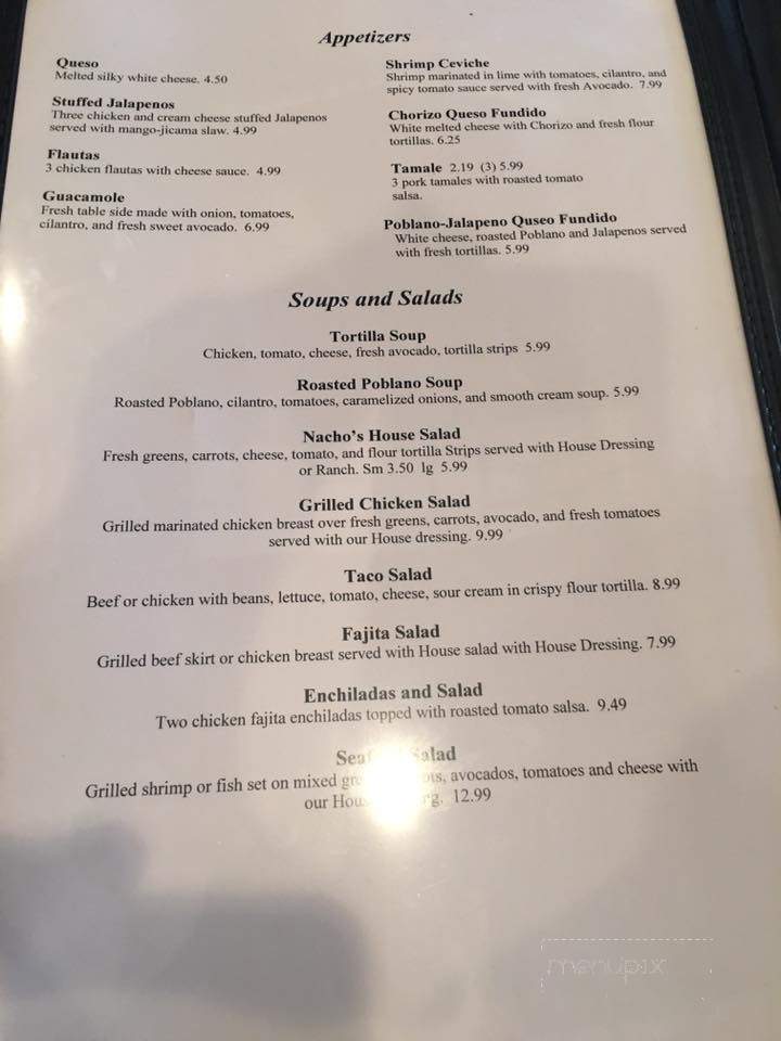 Nacho's Authentic Mexican - Cabot, AR menu_pic