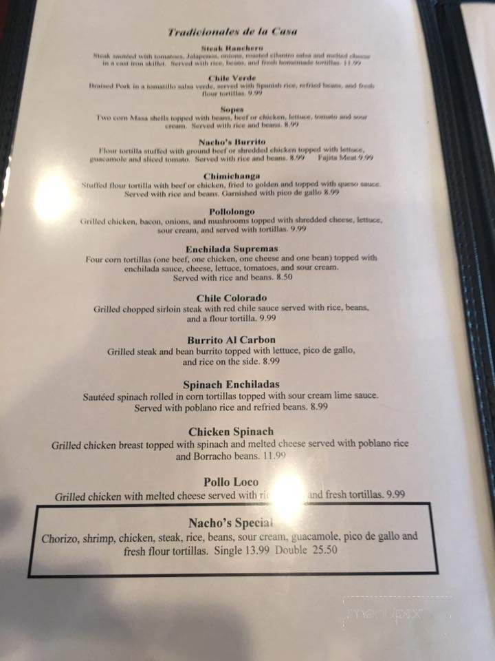 Nacho's Authentic Mexican - Cabot, AR menu_pic