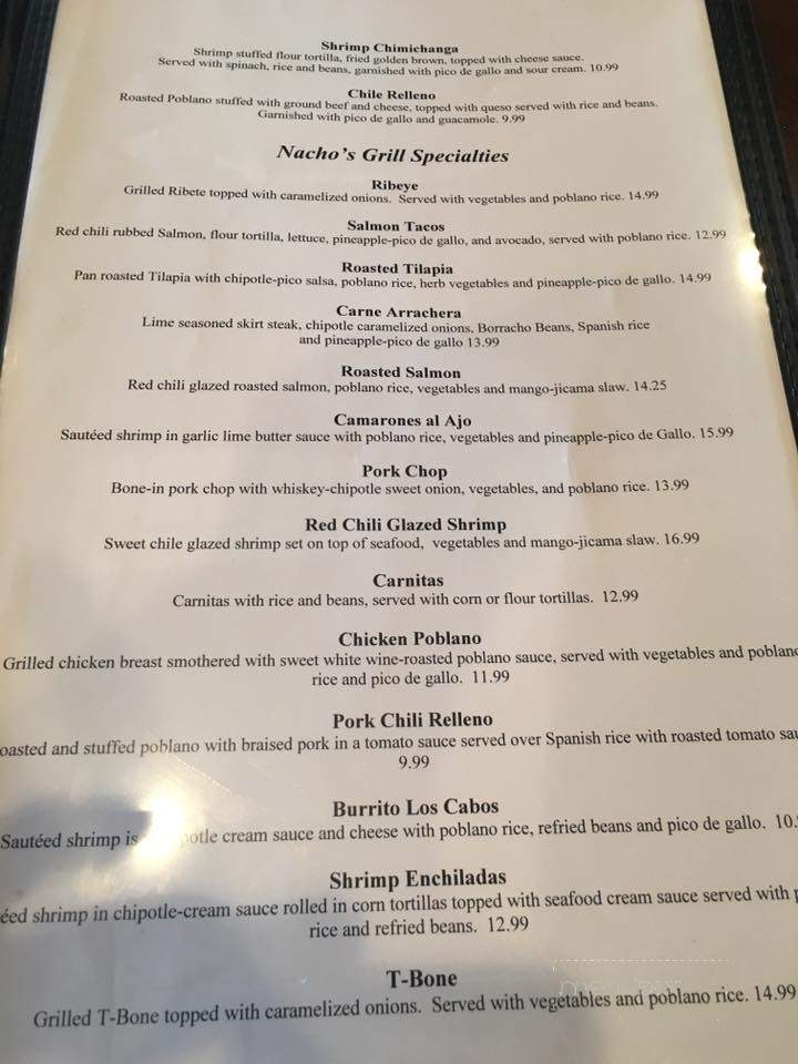 Nacho's Authentic Mexican - Cabot, AR menu_pic
