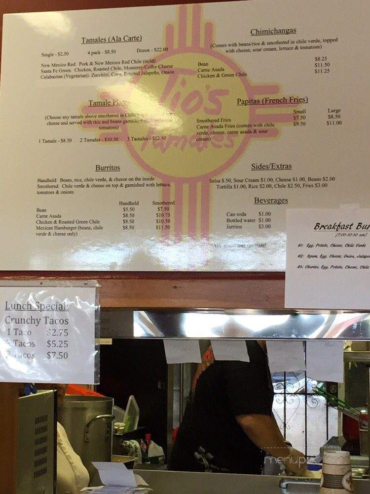 Tio's Tamales - Honolulu, HI menu_pic