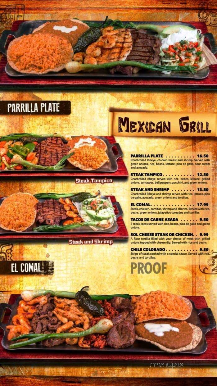 Don Sol Mexican Grill - Murray, KY menu_pic