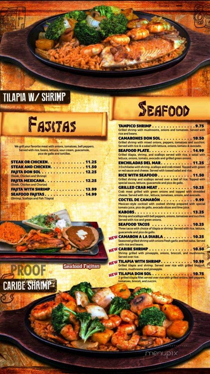 Don Sol Mexican Grill - Murray, KY menu_pic