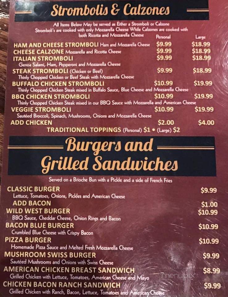 AJ Christopher's Pizza, Bar & Grille - Parkesburg, PA menu_pic