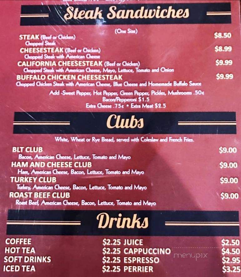 AJ Christopher's Pizza, Bar & Grille - Parkesburg, PA menu_pic
