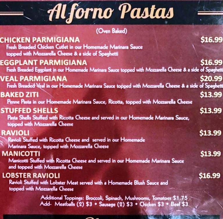 AJ Christopher's Pizza, Bar & Grille - Parkesburg, PA menu_pic