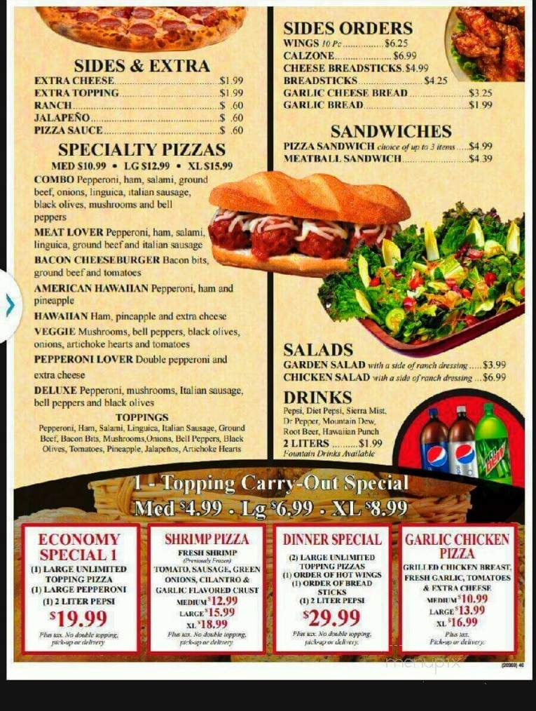 Fast Eddie's Pizza - Fresno, CA menu_pic
