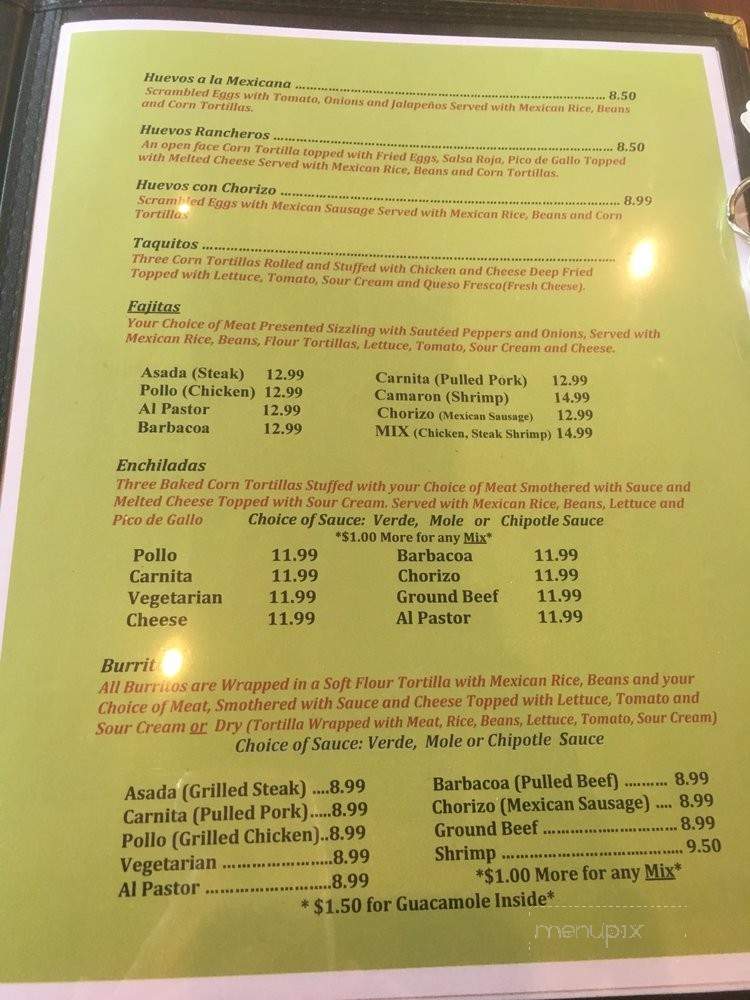 Buena Vista Mexican Grill - Malvern, PA menu_pic